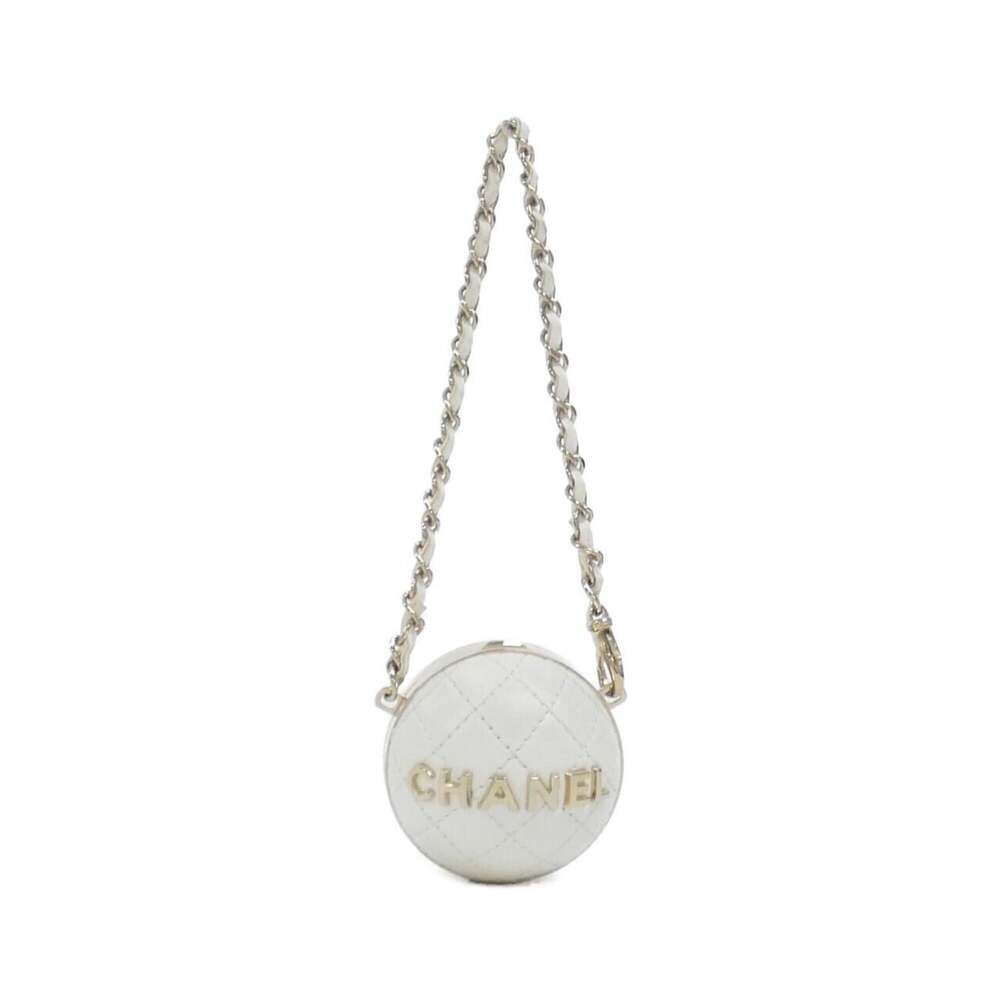 Chanel Bag Charm Leather White Handbag #327517C19B
